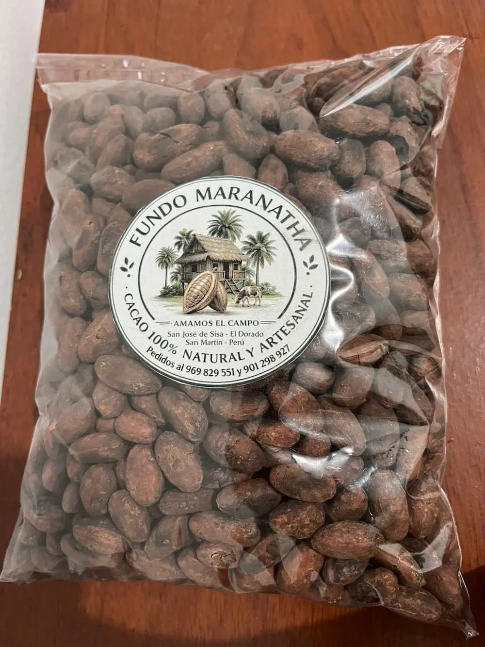 Cacao tostado sin pelar en bolsa 1 kg – Fundo Maranatha