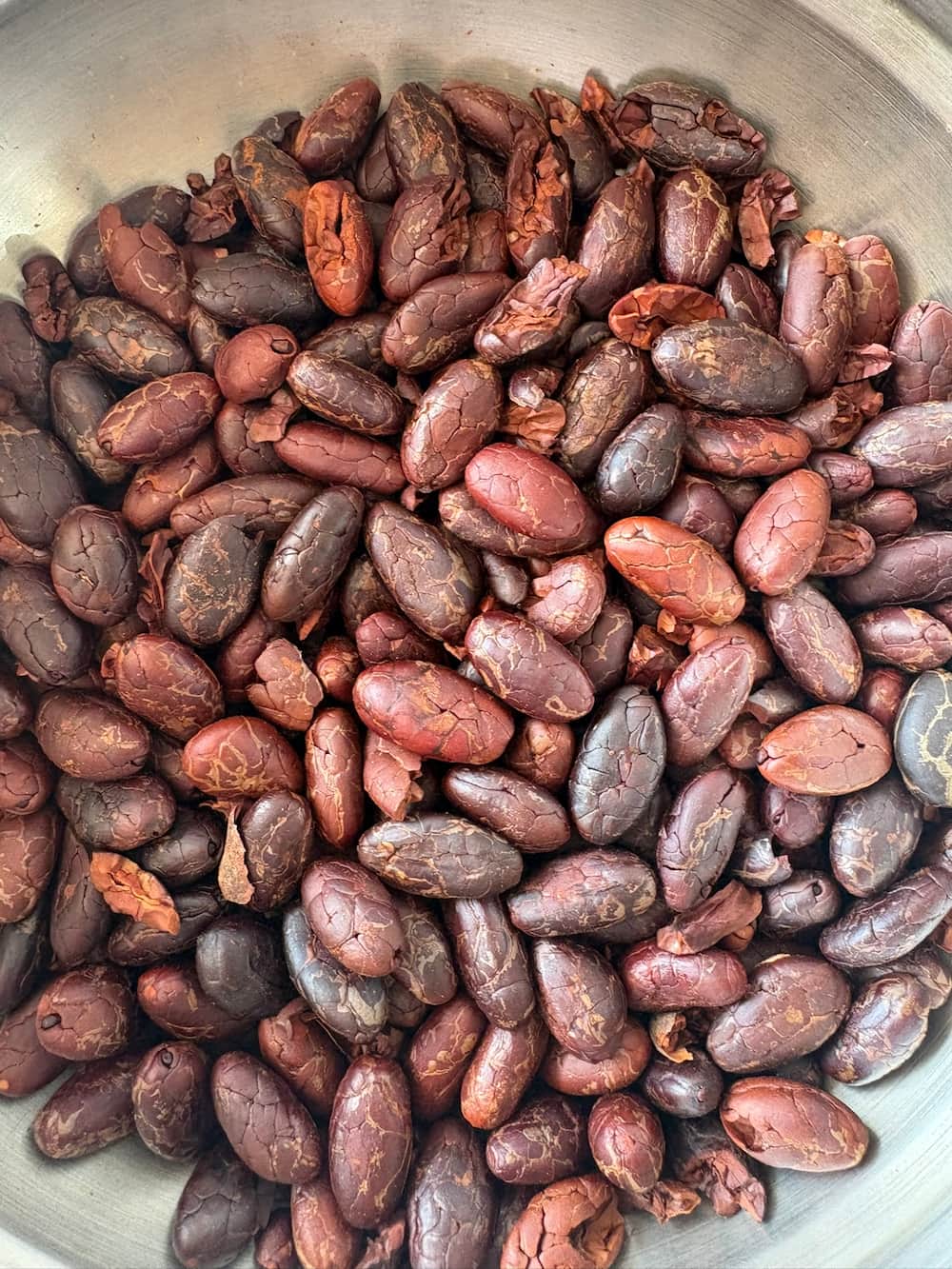 Cacao tostado pelado en bowl