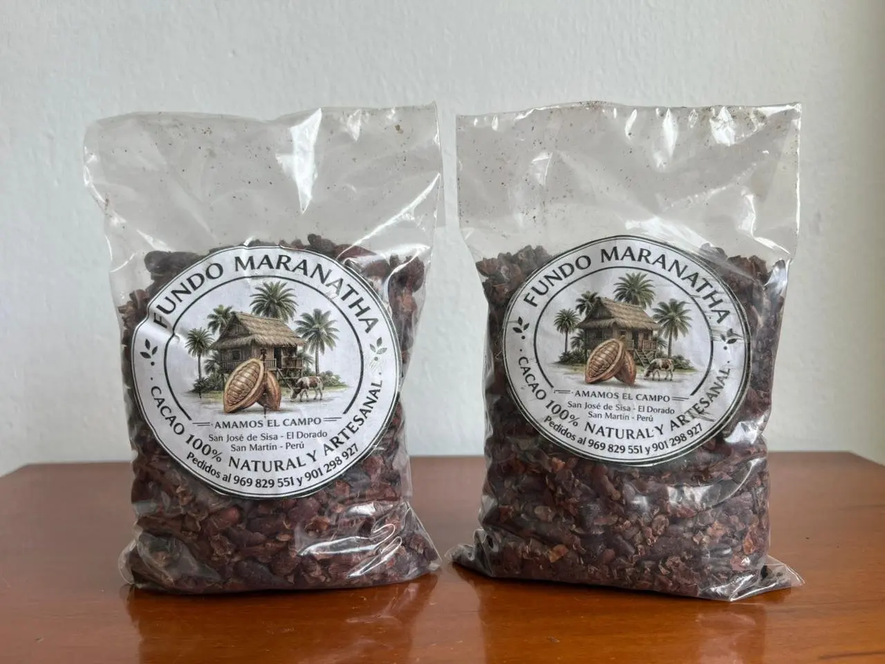 Cacao tostado pelado artesanalmente – Fundo Maranatha, San Martín